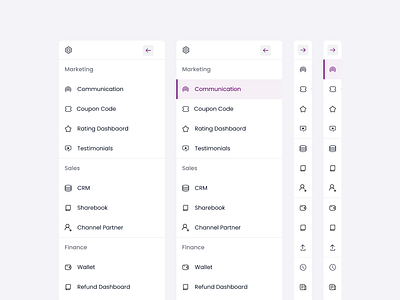 Sidebar Design for Departmental Tools dashboard hober hover navigation product design sidebar sidebar nav ui ux