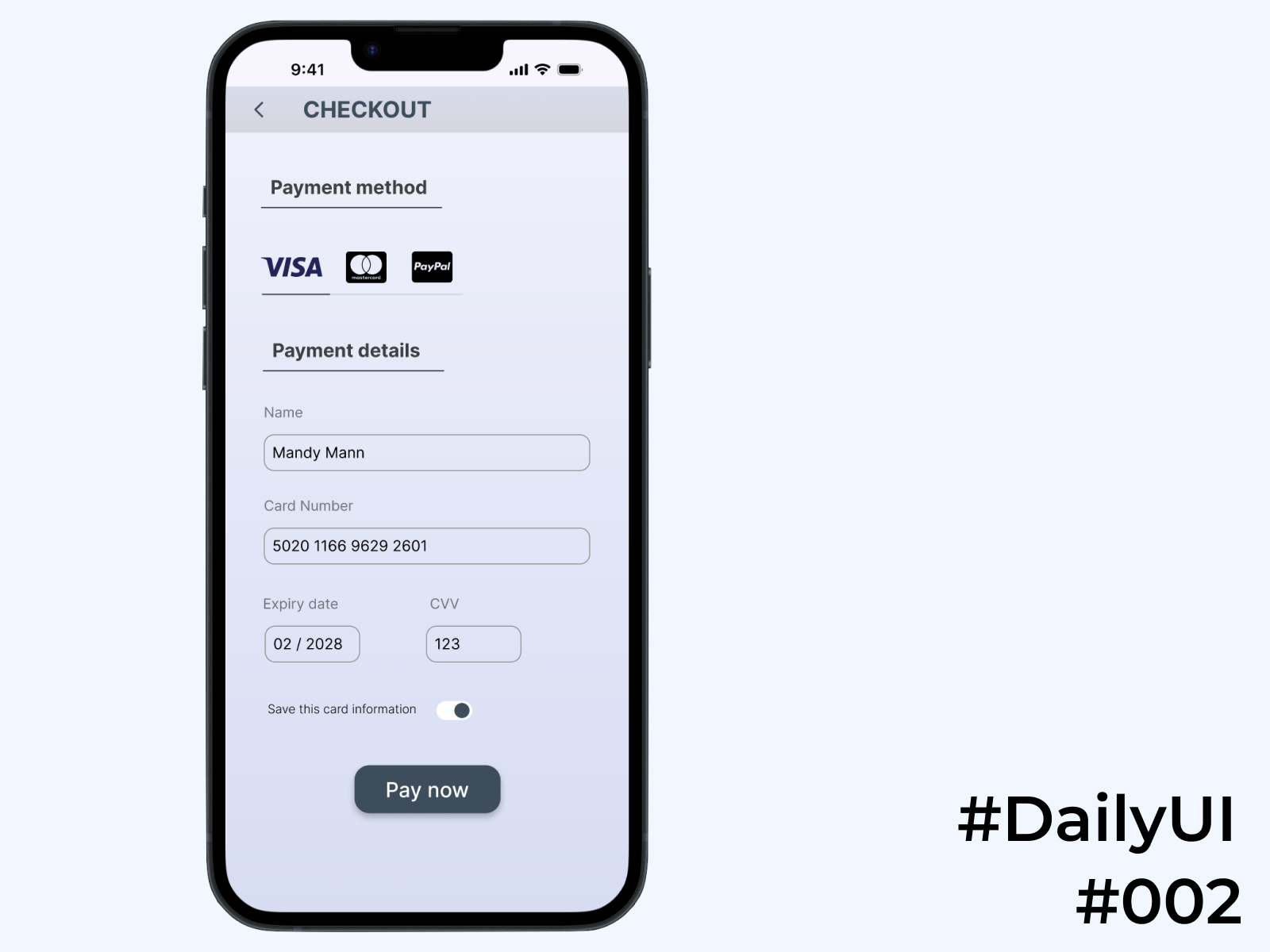 Credit Card Checkout figma product design ui ux