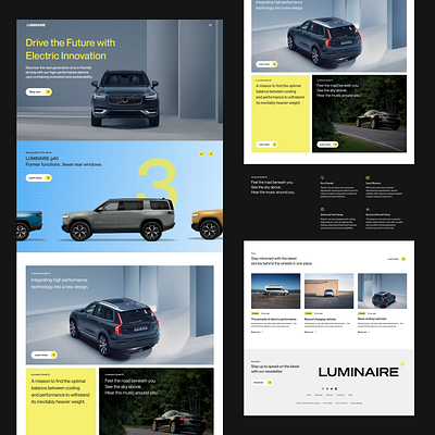 Electric car website design ui ui ux ux web design