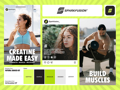 Branding - Spark Fusion Nutrition 3d branding color palette e commerce design fitness website design graphic design gym website design icon design logo creation marketing modeling product design protein powder website rendering shopify sticker design theme design typography web design web development