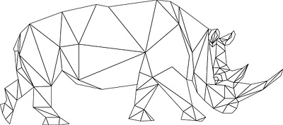 Rhino animal illustration digital art geometric design graphic design logo low poly minimalism modern art polygon polygonal art rhino rhinoceros vector art wildlife design