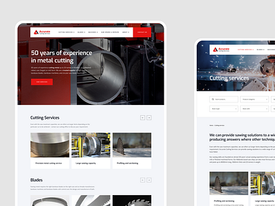 Accurate Cutting Services design figma metal industry metallic transport ui design uk