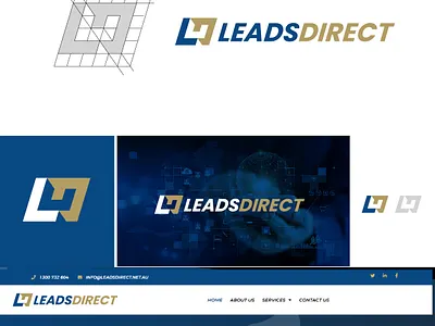 LEADS DIRECT logo design branding graphic design graphics designer logo logo design