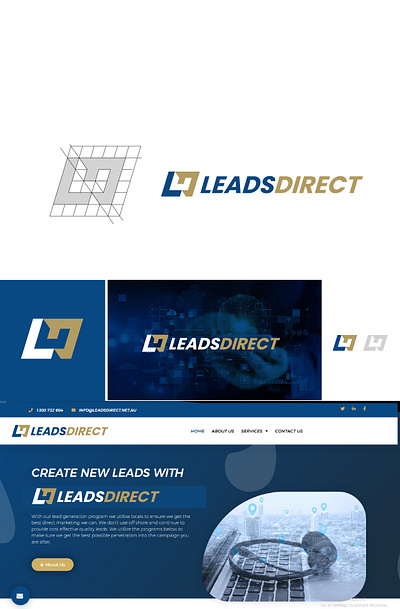 LEADS DIRECT logo design branding graphic design graphics designer logo logo design