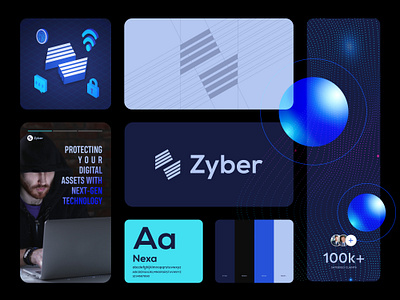 Zyber logo and branding 3d branding cyber cyber logo cyber security logo geometric logo graphic design letter mark logo logo design logo mark modern protection logo safety logo simple logo tech security ui z logo zyber logo