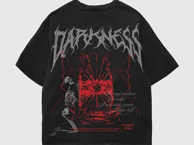 Darkness Oversized T shirt Design apparel art branding clothing fashion graphic design grunge oversized skull street streetwear tshirt tshirt design vector