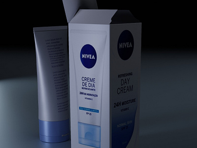 NIVEA Day Cream With Package 3d product animation advertisement day cream marketing nivea product skin care