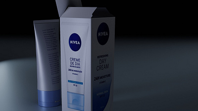 NIVEA Day Cream With Package 3d product animation advertisement day cream marketing nivea product skin care