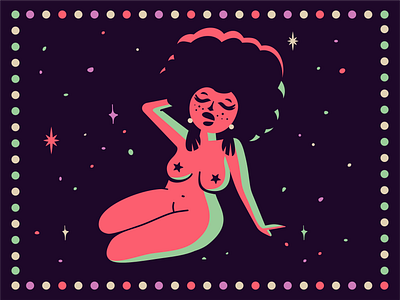 "AC" illy ... [wip] brassai design funky grapgic design illustration naked nude star vector woman