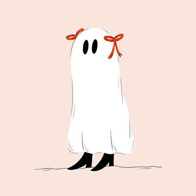 Ghost Fashion character digital illustration editorial illustration procreate spot illustration