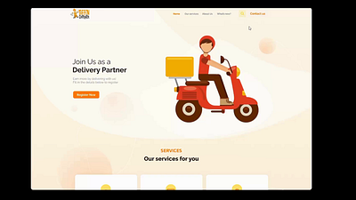 Tiffin Carrier - Delivery Partner Registration web app branding design graphic design illustration logo typography ui ux vector