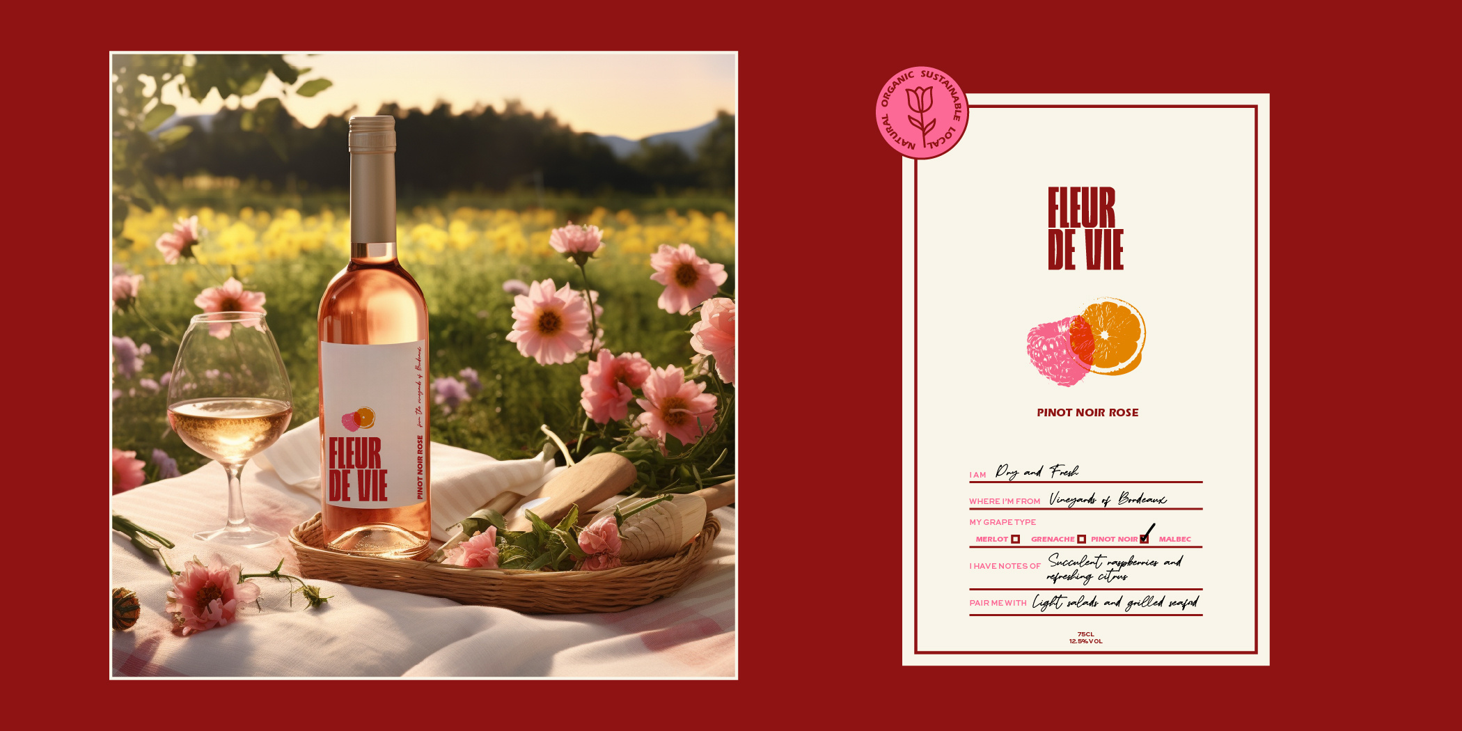 Example of Wine Logo & Label Design | Fleur de Vie