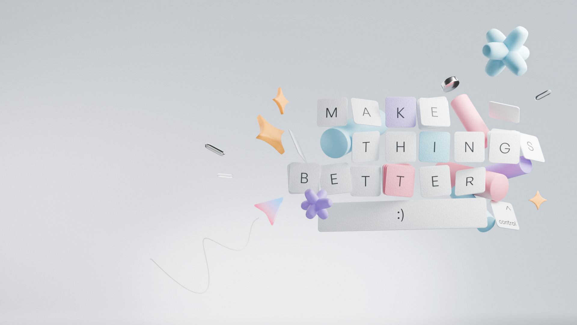 Make Things Better 3d 3d art 3d illustration banner graphic design illustration render ui webdesign