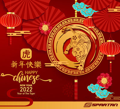 Chineese New Year Social Media post greeting graphic design