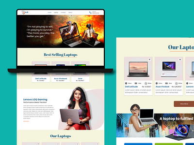 Laptop Selling Web UI design best selling laptop dharma dharma raj lama hyaanglaa laptech responsive web site ui uiux design unique ui concept web design