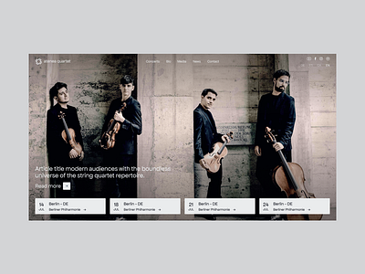 Atenea Quartet pt.01 art direction branding design music ui ux web website