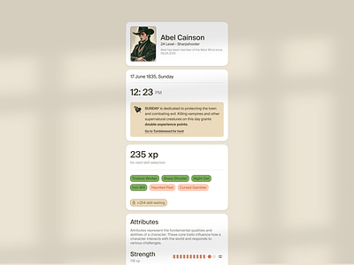 Wild West online role-playing game cards concept cowboy design online game rpg ui user interface ux web browser game