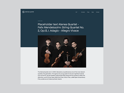 Atenea Quartet pt.04 art direction branding design ui ux web web design website