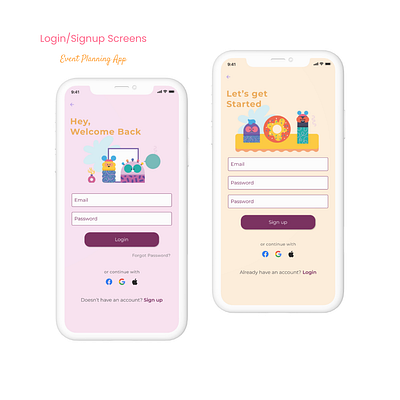 Eventu - Event Planning App event planning app ui eventu figma figma design mobile app ui ui design ux ux design