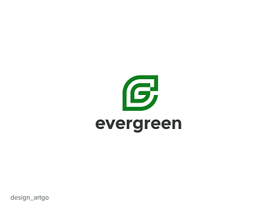 Evergreen, EG Logo eg eglogo evergreen green initials leaf minimallogo modern monogram simple