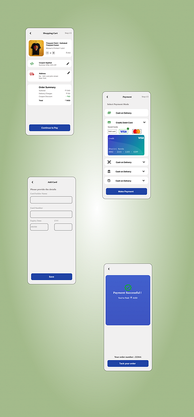 Credit Card Checkout App Design 002 credit card checkout dailyui ui
