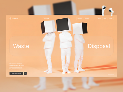 BioWaste - Modern Clean Minimalist Website Design aesthetic artistic branding clean company profile dailyui elegant figma landing page minimalist modern ui ux waste disposal waste management web design website website design website designer website layout