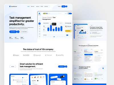 Task Management Website design ai powered task management uxui branding minimalist productivity app ui