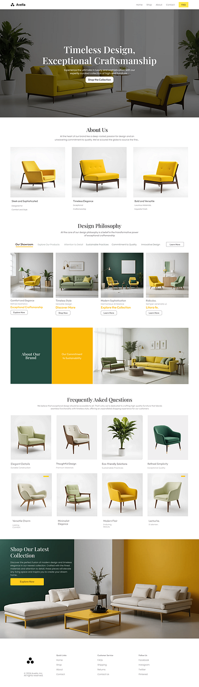 Avella - Premium Furniture Shopping Experience app branding daily ui design graphic design illustration logo typography ui ux