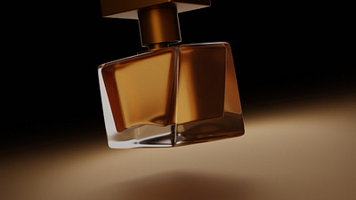 Glass Attractive Shape Perfume With sandalwood fragrance 3d product animation 3d product rendering advertisement fragrance marketing perfume sandalwood