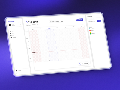 Calendar and team managing App graphic design ui