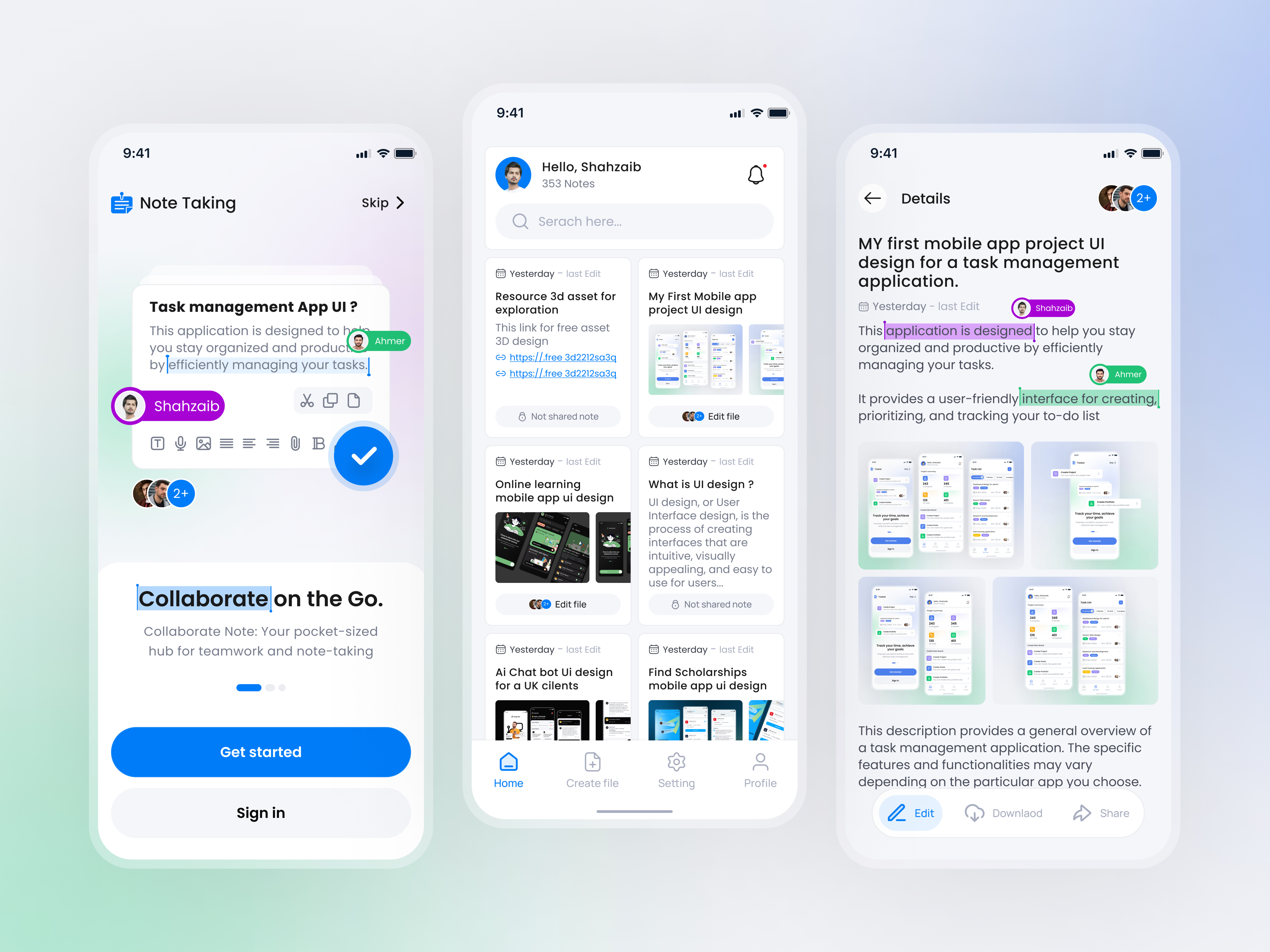 Example of Mobile App Design 