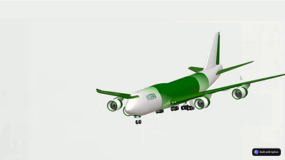 NIS Airplane Interaction 3d animation motion graphics spline ui