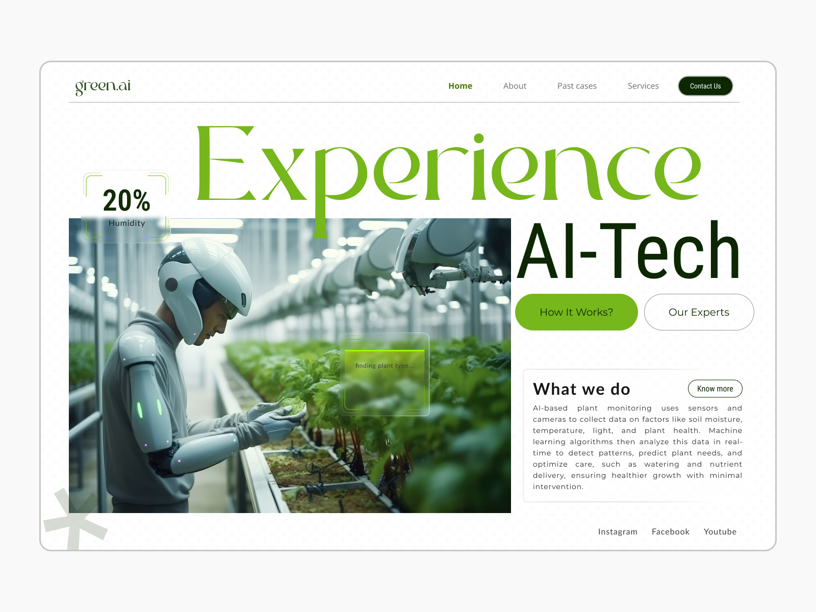 Green.ai 3d ai branding futuristic graphic graphic design logo motion graphics plant ui ux webdesign webpage