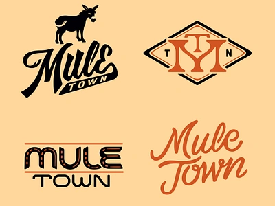 Mule Town brand graphics branding custom graphic design identity lettering logo vector