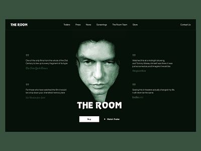 The Room website redesign cinema cinematic cinematography concept lol minimalism movie redesign the room tommy wiseau typography ui website