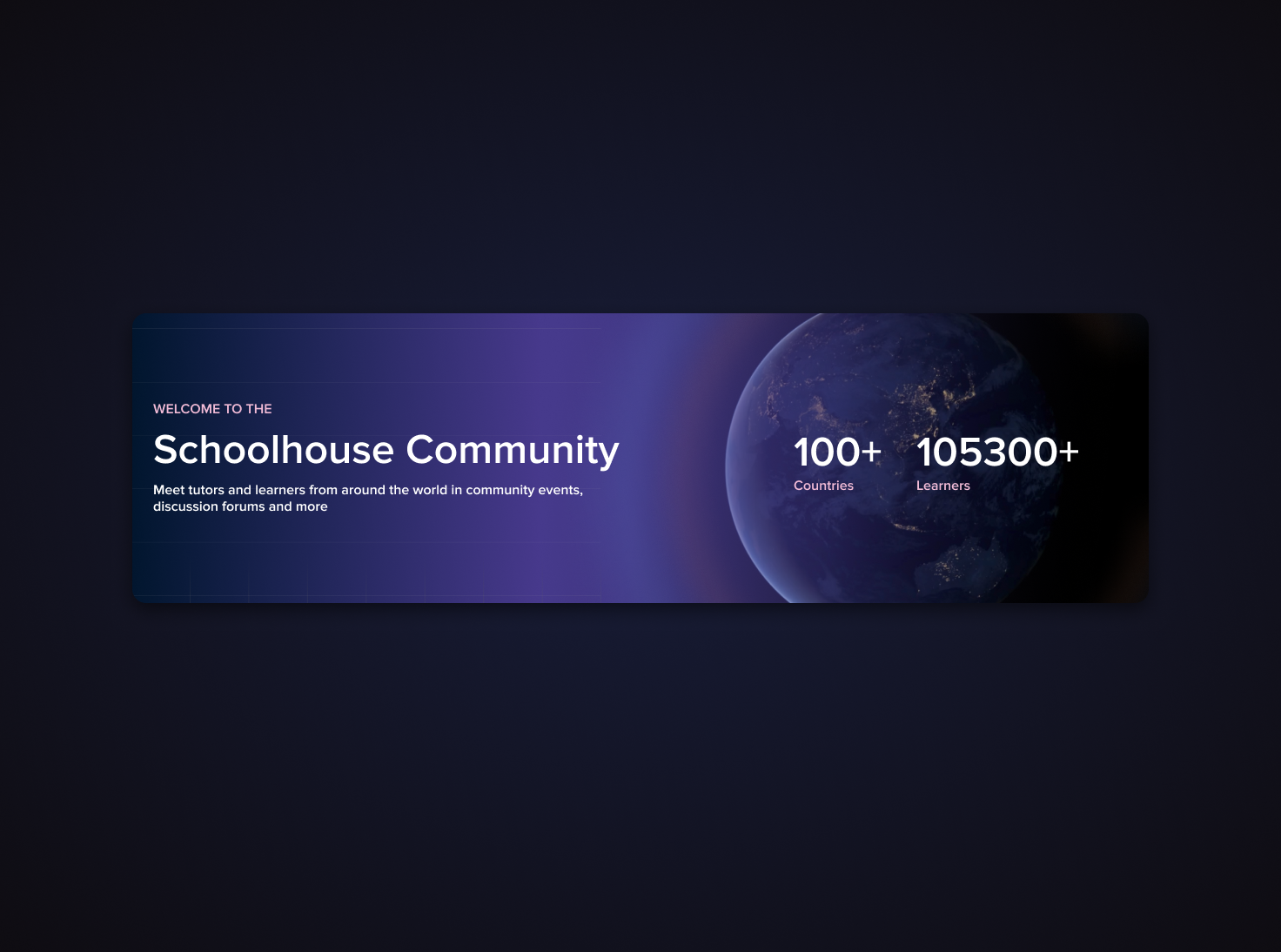Welcome - Schoolhouse - Banner ✨ motion design ui design ux design web design