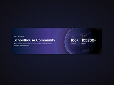 Welcome - Schoolhouse - Banner ✨ motion design ui design ux design web design