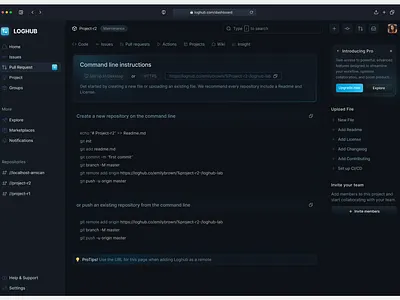 LogHub-Repository coding dashboard design gradient repositories repository saas ui uiux user experience user interface ux