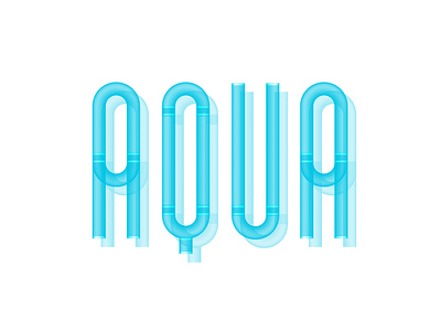 Aqua concept 3d logo aqua blue branding graphic design illustration logo design pipe pipeline plastic pipe t shirt print transparent tube typography vector water water concept