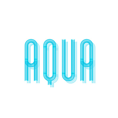 Aqua concept 3d logo aqua blue branding graphic design illustration logo design pipe pipeline plastic pipe t shirt print transparent tube typography vector water water concept