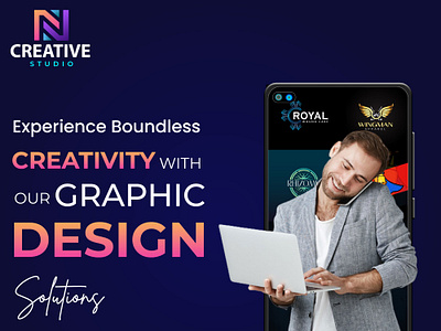 Boundless Creativity, Stunning Results boudless branding brochures creativity design graphic design illustration logo solutions typography ui ux vector