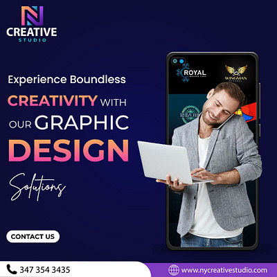 Boundless Creativity, Stunning Results boudless branding brochures creativity design graphic design illustration logo solutions typography ui ux vector