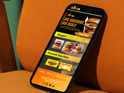 "Burger Up App" School Mini Project app graphic design logo ui