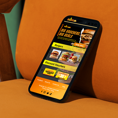 "Burger Up App" School Mini Project app graphic design logo ui