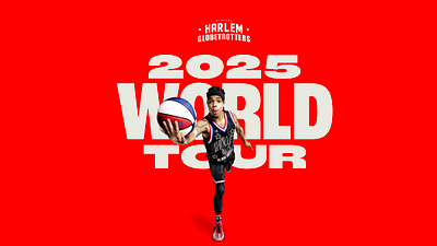 Harlem Globetrotters 2025 Tour Lockup basketball branding design globetrotters graphic design harlem logo nba sports