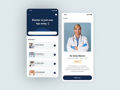 Doctor Booking App Concept app apple apple design booking booking app dashboard design doctor doctorbooking ios ui uiux ux