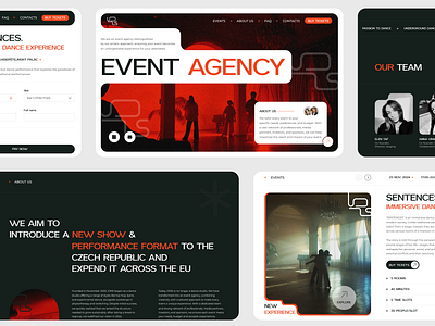 IONS. Event Agency. agency celebration dance design event landing page theatre tickets ui website