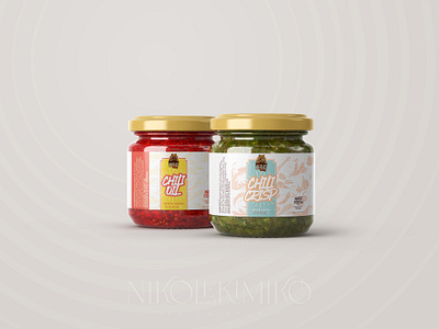 Chili Oil Label Design branding design designer graphic design illustration illustrator label design package design packaging product design product pagacking