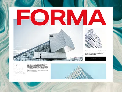 Forma Architecture architecture copywriting design editorial design graphic design grid layout ui website