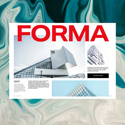 Forma Architecture architecture copywriting design editorial design graphic design grid layout ui website